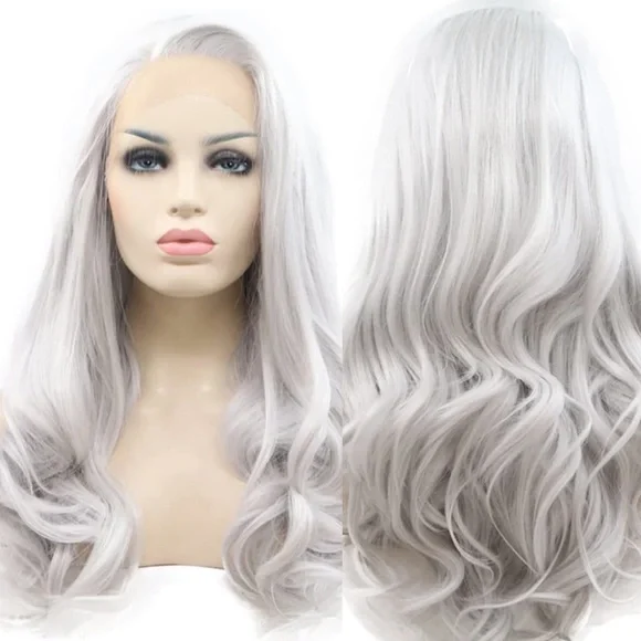 💫22” GREY BODY WAVY LACE FRONT WIG *NEW*
